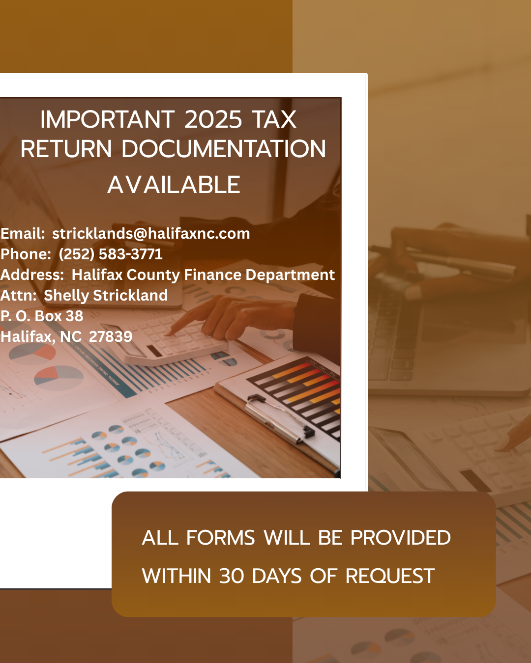 2025 TAX DOCUMENTATION